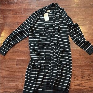 a new day Black and White Striped Sweater